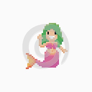Pixel Art Mermaid