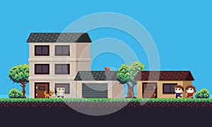 Pixel Art Neighborhood photo