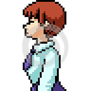 Pixel art ofice woman uniform