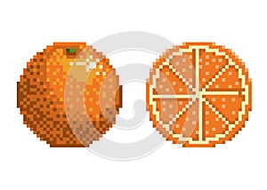 Pixel art orange icon. 32x32 pixels