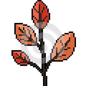 pixel art of prange leaf branch