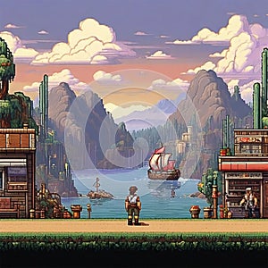 Pixel art reminiscent of classic retro games