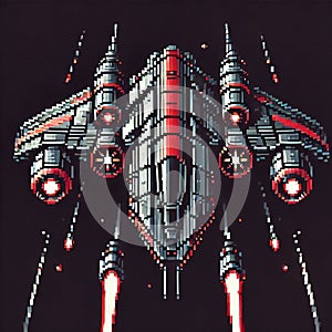 Pixel Art Space Interceptor