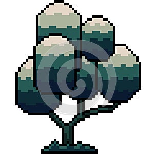 pixel art of strange cartoon tree