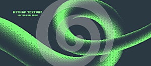 Pixel Art Style Bitmap Texture Curl Form Vector Panoramic Abstract Background