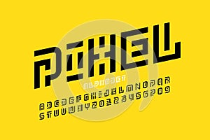 Pixel art style font