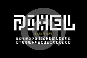 Pixel art style font