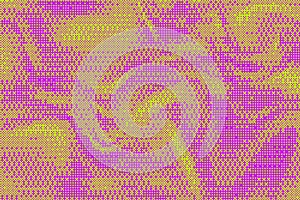 Pixel background with bitmap pattern. Retro game dotted gradient effect. Vector dither gradation. Abstract glitch photo
