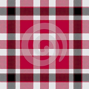 Pixel background vector design. Modern seamless pattern plaid. Square texture fabric. Tartan scottish textile. Beauty color madras