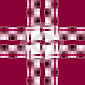 Pixel background vector design. Modern seamless pattern plaid. Square texture fabric. Tartan scottish textile. Beauty color madras