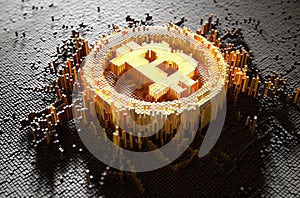 Pixel Bitcoin Concept