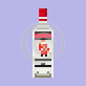 Pixel bottle of gin