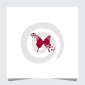 Pixel Butterfly Logo Inspirations Template