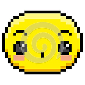 Pixel Cartoon Surprised Face