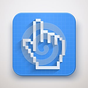 Pixel cursor icon click mouse hand