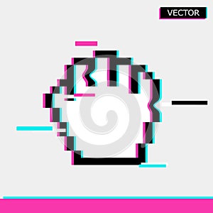 Pixel drug mouse hand cursor icon sign