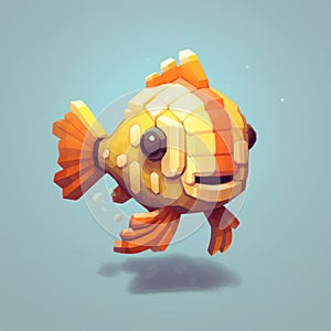 Pixel Fish: A Cute Minecraft-inspired Character With Hyper-realistic Illustrations