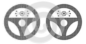 Pixel Halftone Autopilot Icon