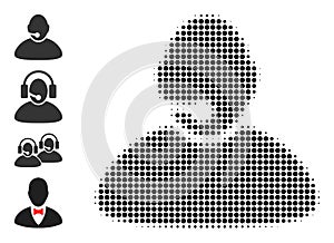 Pixel Halftone Operator Icon and Source Icons