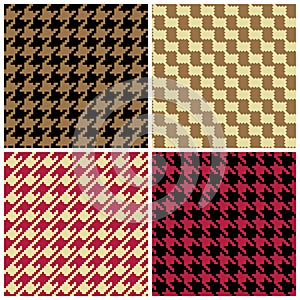 Pixel Houndstooth Patterns