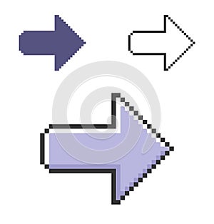 Pixel icon of right direction arrow