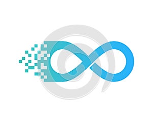 Pixel Infinity Icon Logo Design Element