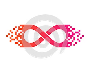 Pixel Infinity Icon Logo Design Element