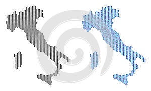 Pixel Italy Map Abstractions