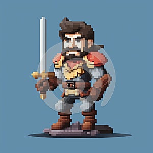 Warrior Warrior: Pixel Art Illustration For Digital Projects photo