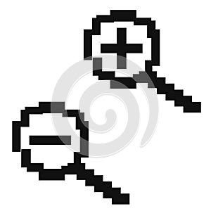 Pixel Magnifying Glass icon