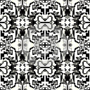 Pixel monochrome beautiful seamless pattern vector illustration