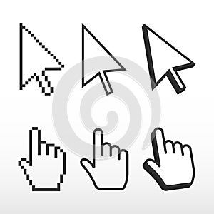 Pixel mouse cursors.