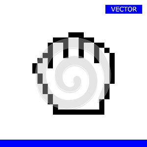 Pixel mouse hand cursor icon vector illustration.