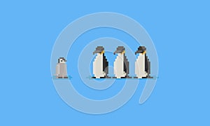 Pixel penguin.8bit animal.