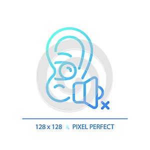 Pixel perfect earplug gradient thin linear icon