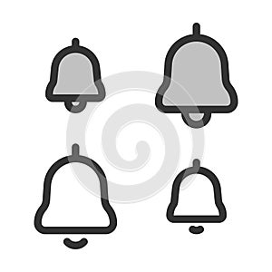 Pixel-perfect linear bell icon notifications photo