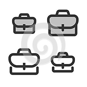 Pixel-perfect linear briefcase icon photo