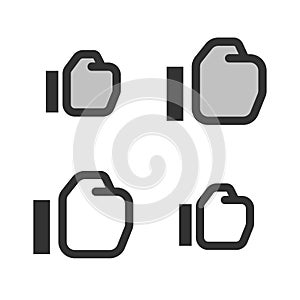Pixel-perfect linear fist icon photo
