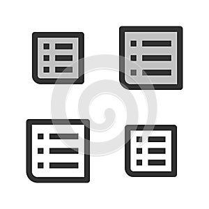 Pixel-perfect linear icon of a bulleted list