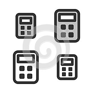 Pixel-perfect linear icon of calculator