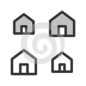 Pixel-perfect linear  icon of home photo