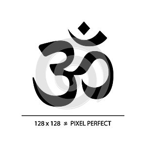 Pixel perfect om glyph style black icon