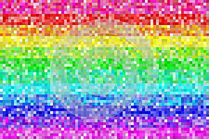 Pixel Rainbow Pattern Background. EPS8 Vector photo