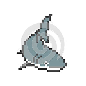 pixel shark image. Vector Illustration