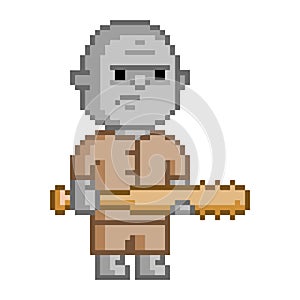 Pixel troll for 8 bit video game