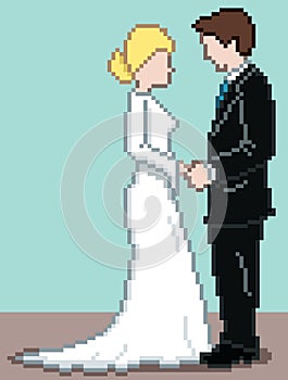 Pixel Wedding Background