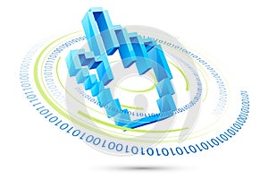 Pixelate Hand Pointer