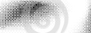 Pixelated bitmap texture. Black dither pattern wallpaper. Abstract glitch gradient pattern. 8 bit video game background photo