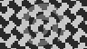 Pixelated black and white zigzag pattern