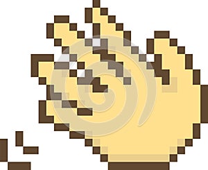 Pixelated Clapping Hand Gesture